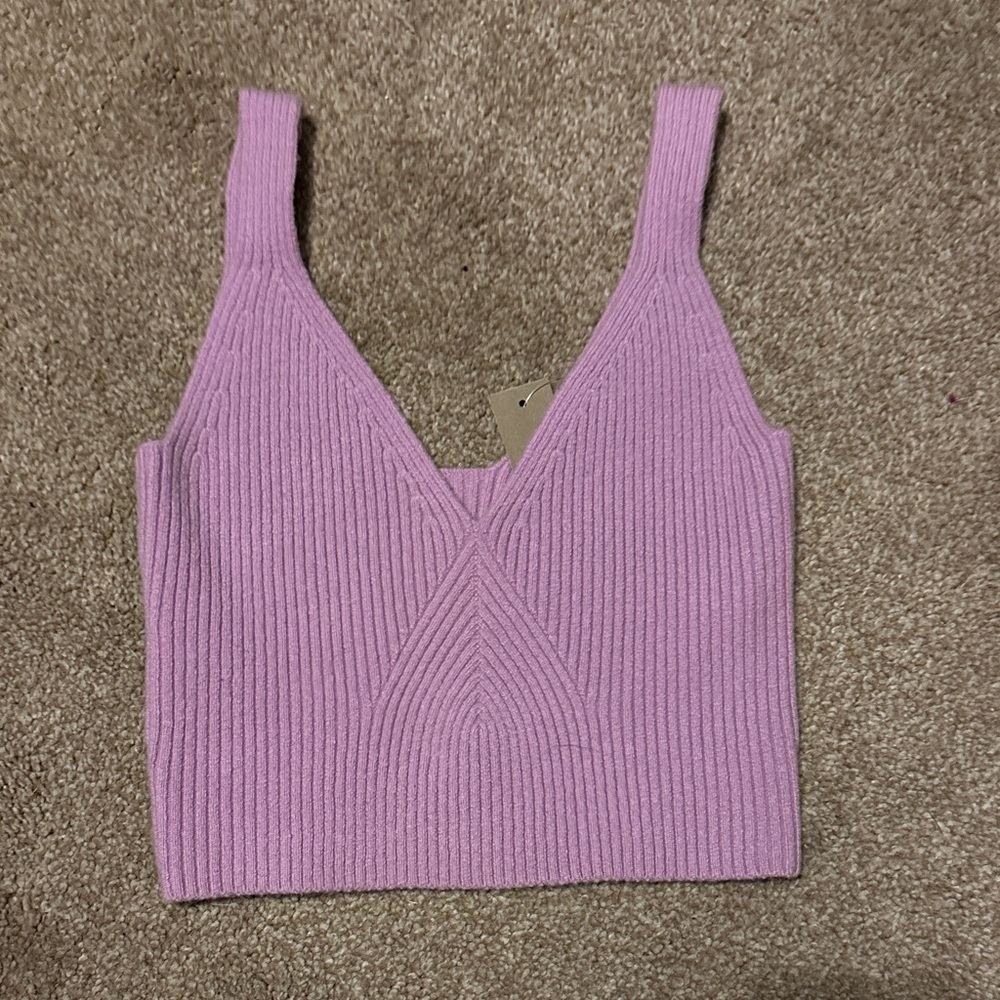 JCrew Cashmere Women's Pink Ribbed Knit Top XS